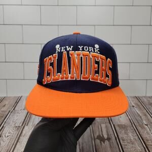 Zephyr New York Islanders Fisherman Vintage Spell Out Adjustable Snapback Hat